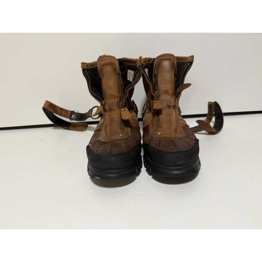 Polo‎ Sport Ralph Lauren Leather Duck Boots Brown Y2K Gorpcore 9D